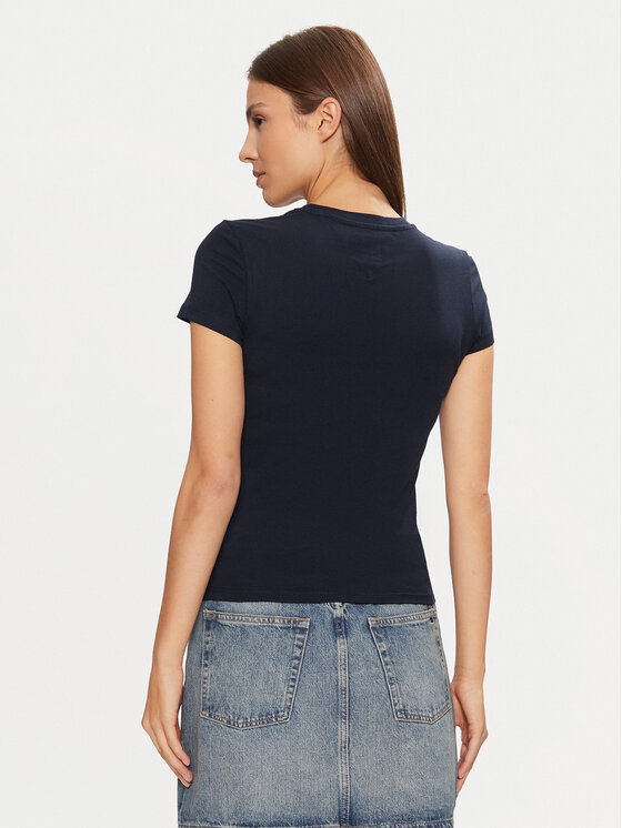 Tommy Jeans Tommy Jeans Marškinėliai DW0DW20459 Tamsiai mėlyna Slim Fit