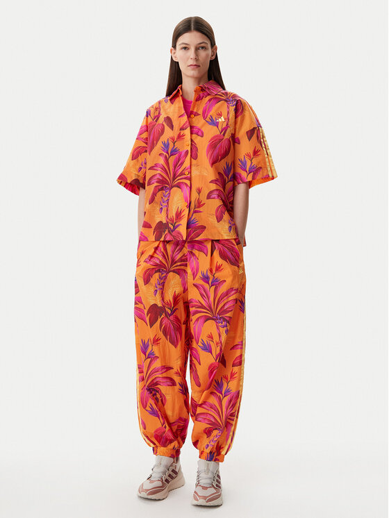 adidas adidas Donji dio trenerke FARM Premium JD6301 Narančasta Loose Fit