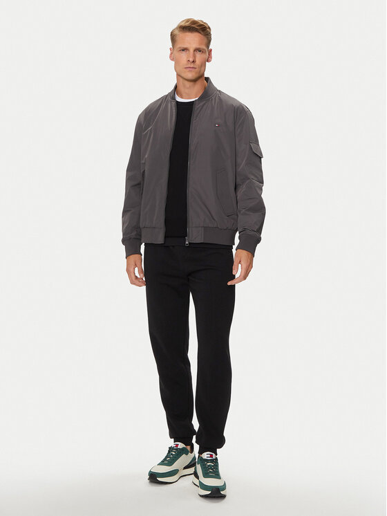 Tommy Hilfiger Tommy Hilfiger Μπόμπερ μπουφάν MW0MW35658 Γκρι Regular Fit