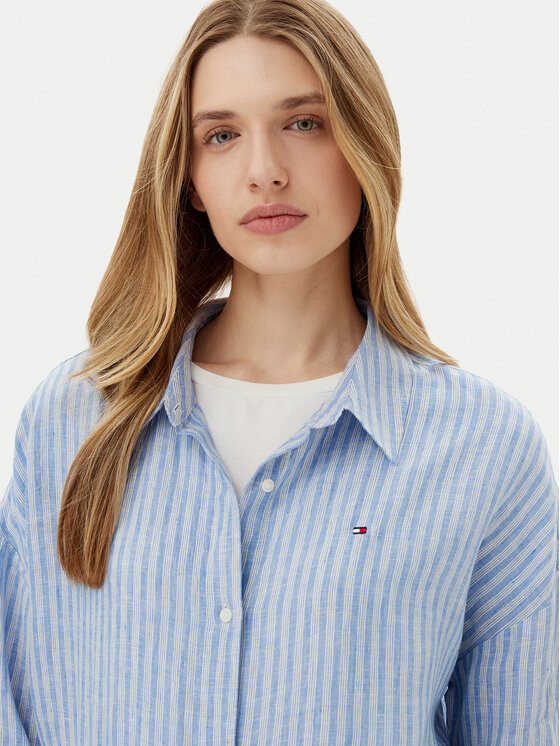 Tommy Hilfiger Tommy Hilfiger Сорочка WW0WW46169 Голубий Loose Fit