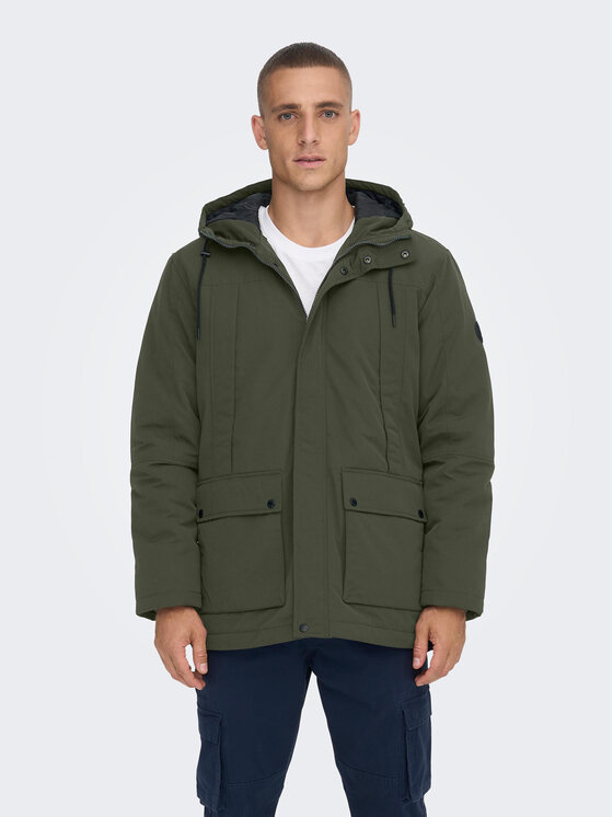 Only & Sons Only & Sons Žieminė striukė 22022654 Pilka Regular Fit