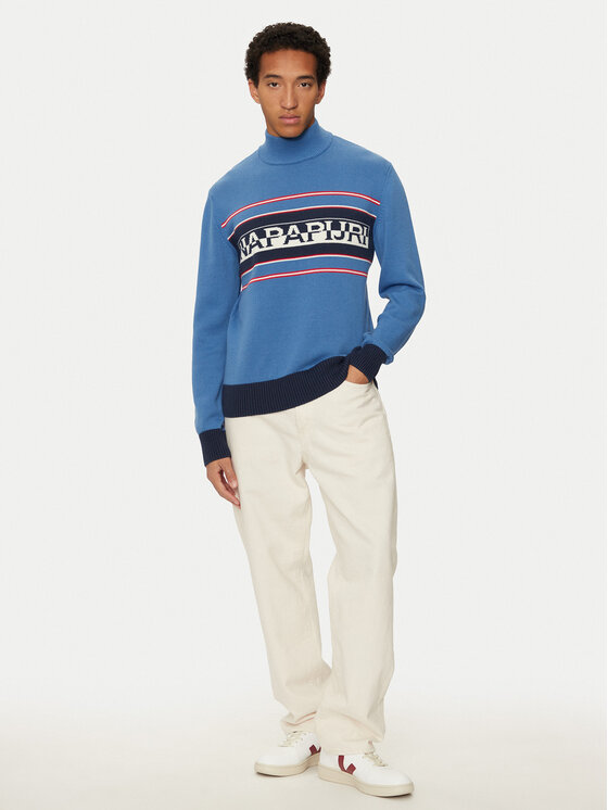 Napapijri Napapijri Rollkragenpullover D-Sardona NP0A4I2A Dunkelblau Regular Fit