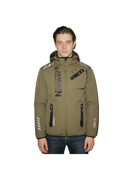 Geographical Norway Geographical Norway Kurtka softshell WY1997H/GN-Kaki / Black Zielony Regular Fit