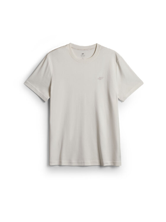4F 4F T-Shirt ESSENTIAL Biały Regular Fit