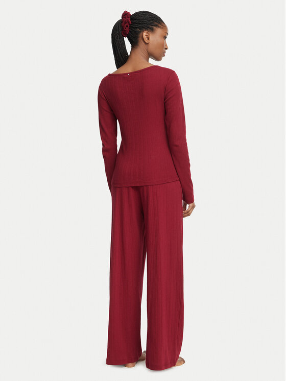 Tommy Hilfiger Tommy Hilfiger Pijama UW0UW06603 Roșu închis Regular Fit