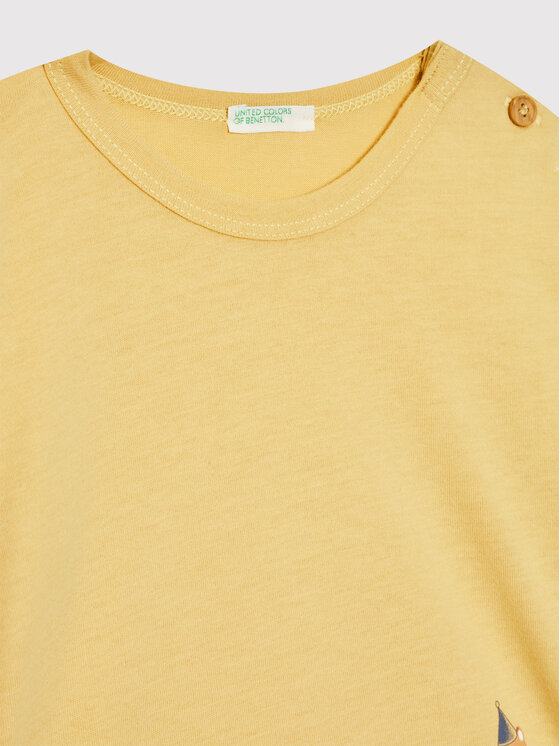 United Colors Of Benetton United Colors Of Benetton Bluzka 3ATNA1017 Żółty Regular Fit