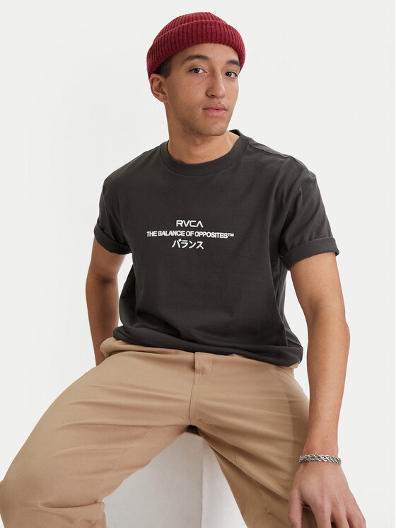 RVCA RVCA Tričko Signal EVYZT00300 Čierna Relaxed Fit