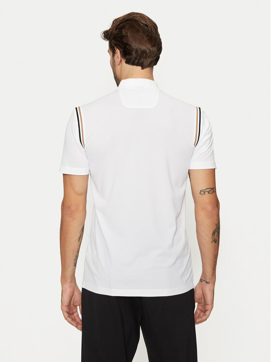 BOSS Boss T-Shirt Pariq 50534347 Biały Slim Fit