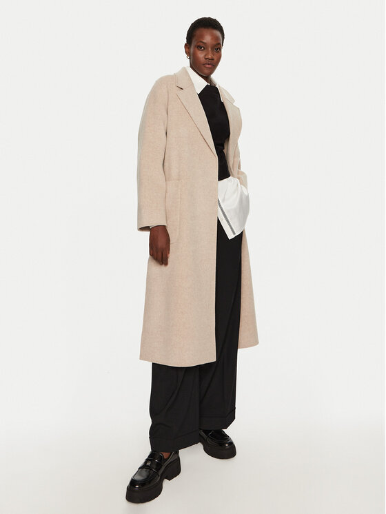 IVY OAK IVY OAK Cappotto di lana Celia IO111046 Beige Loose Fit