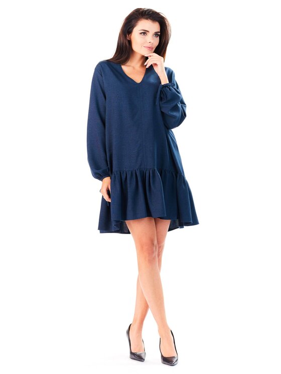 Infinite You Infinite You Sukienka letnia M146 Granatowy Basic Fit