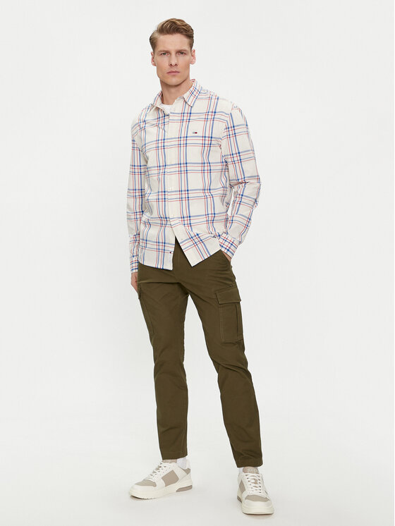 Tommy Jeans Tommy Jeans Marškiniai Poplin DM0DM18968 Spalvota Regular Fit