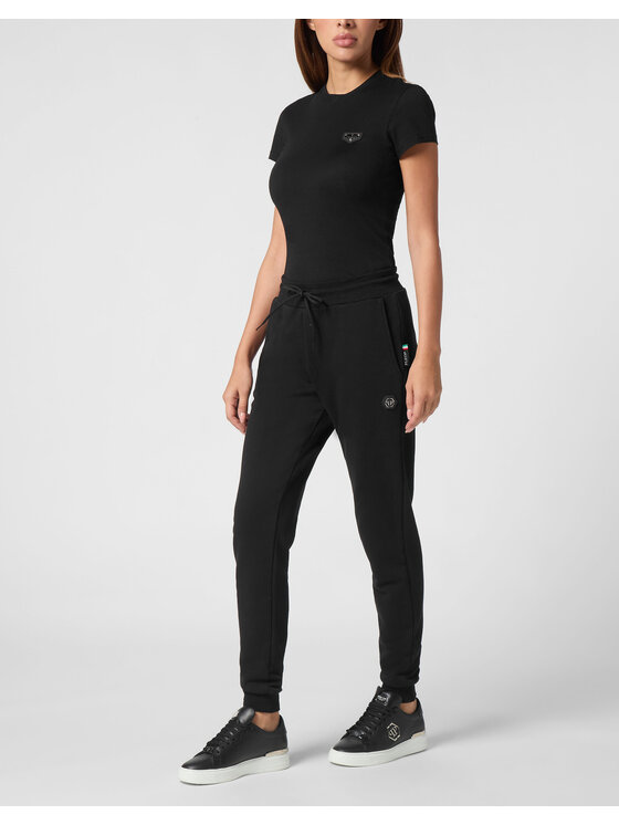 PHILIPP PLEIN PHILIPP PLEIN Joggers kalhoty 22459 Černá Regular Fit
