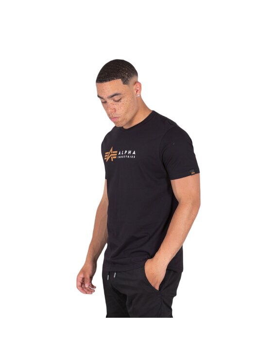 Alpha Industries Alpha Industries T-Shirt AI.118502-03-XXL Czarny Regular Fit