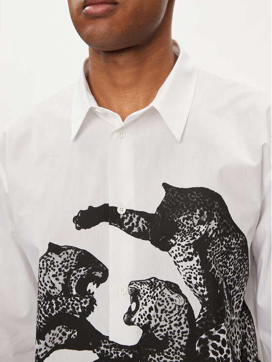 Just Cavalli Just Cavalli Särk 76OAL2S2 Valge Regular Fit