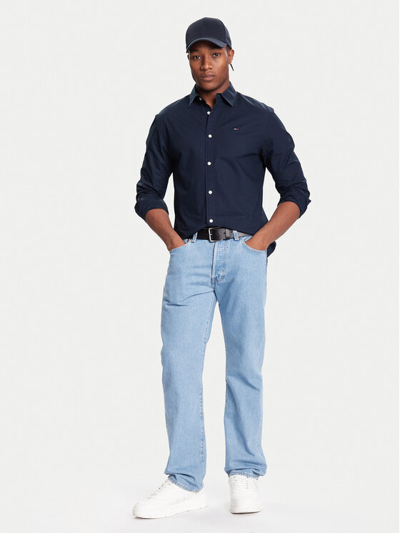 Tommy Jeans Tommy Jeans Košeľa DM0DM22026 Tmavomodrá Regular Fit