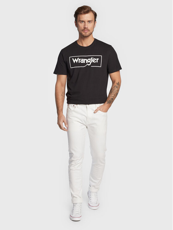 Wrangler Wrangler T-Shirt Frame Logo W70JD3100 112319290 Czarny Regular Fit
