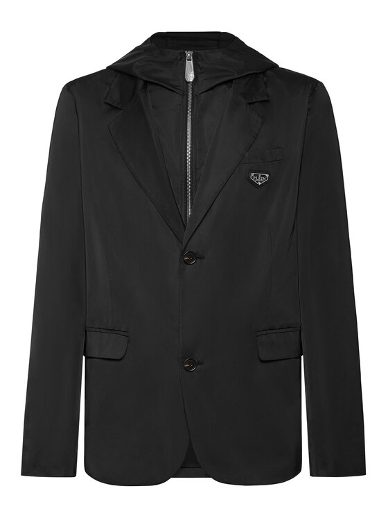 PHILIPP PLEIN PHILIPP PLEIN Marynarka 25597 Czarny Regular Fit