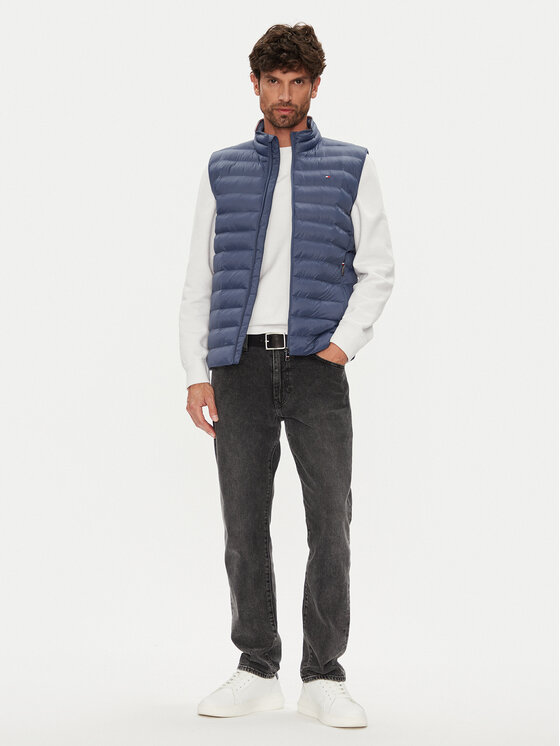 Tommy Hilfiger Tommy Hilfiger Kamizelka MW0MW37677 Niebieski Regular Fit