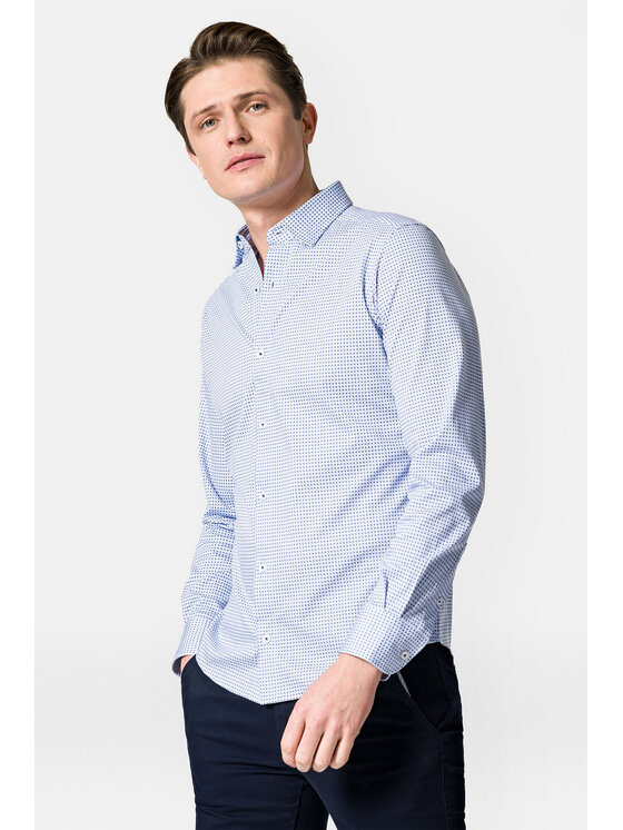 Lancerto Lancerto Koszula Torey KO073222000030 Niebieski Slim Fit
