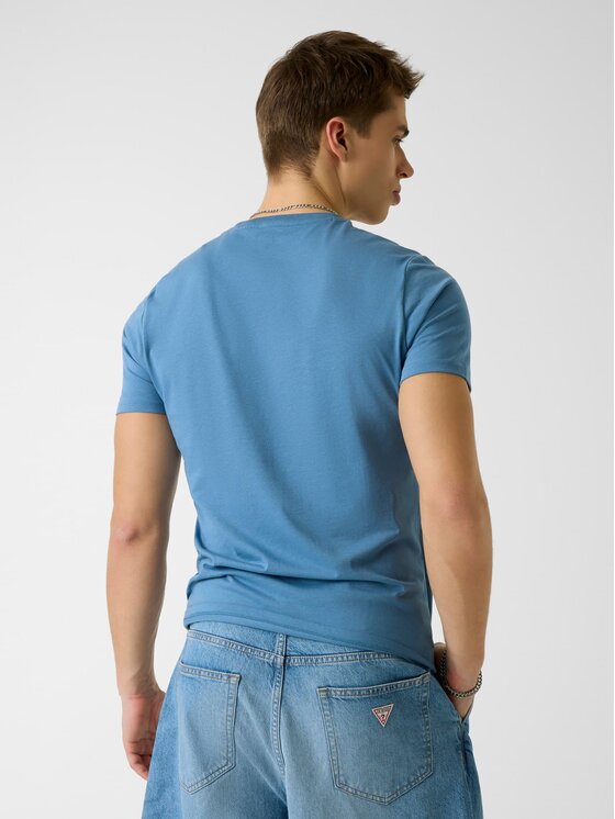 Guess Jeans Guess Jeans T-Shirt 181530 Modrá Classic Fit