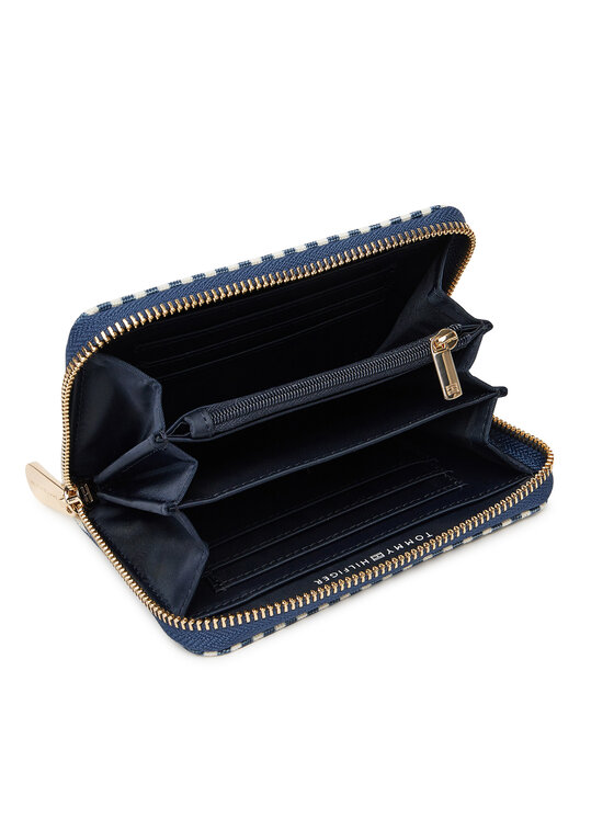 Tommy Hilfiger Tommy Hilfiger Portofel Mare de Damă Poppy Summer AW0AW17270 Écru