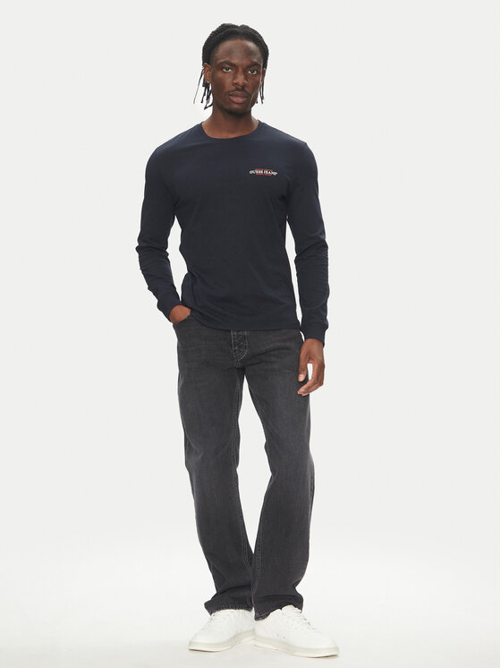 Guess Jeans Guess Jeans Longsleeve M4YI54 K8HM0 Σκούρο μπλε Regular Fit