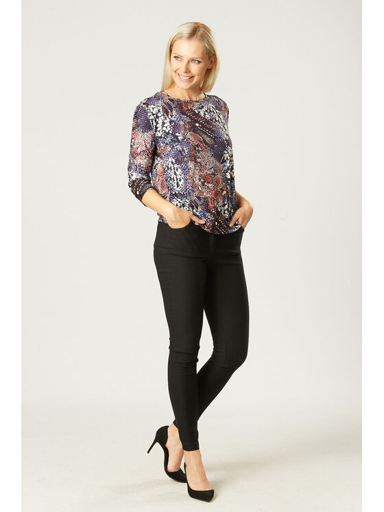 QUIOSQUE QUIOSQUE Blúzka 19-D-105 Fialová Regular Fit