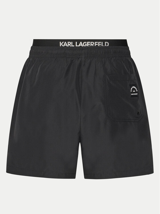 KARL LAGERFELD KARL LAGERFELD Ujumisšortsid A1M46054 Must Regular Fit