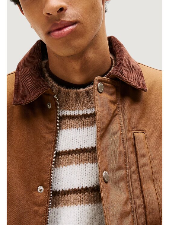 Tommy Jeans Tommy Jeans Giubbotto invernale TJM TWILL CHORE JACK Marrone Casual Fit