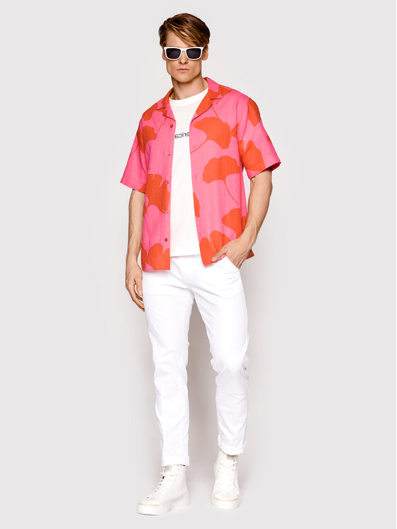 Americanos Americanos Hemd Resort Moa Rosa Relaxed Fit