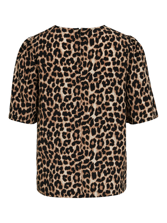 Vila Vila Bluza Liopana 14105564 Rjava Regular Fit