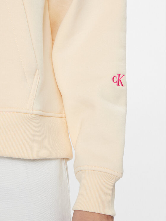 Calvin Klein Jeans Calvin Klein Jeans Bluza Back Bold Monologo J20J222895 Żółty Relaxed Fit