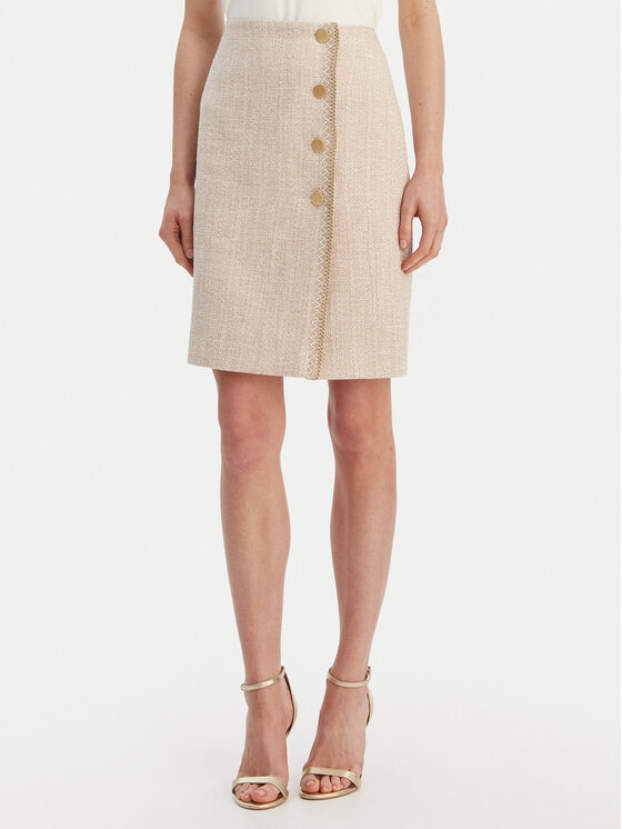 Luisa Spagnoli Luisa Spagnoli Bleistiftrock Tanzania 543169 Beige Regular Fit