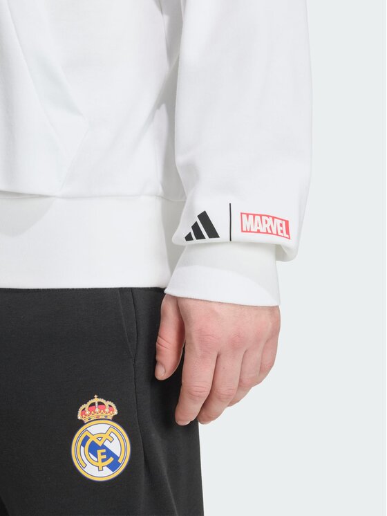 adidas adidas Bluza techniczna Real Madrid Avengers Biały Regular Fit