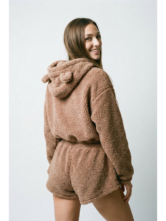 MissDenim MissDenim Polar Teddy Bear Brązowy Oversize