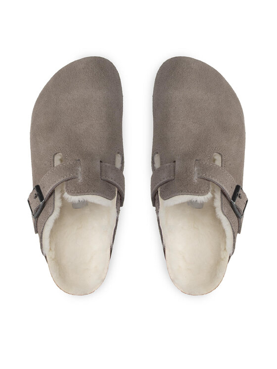 Birkenstock Birkenstock Пантофи Boston Vl/ Shearling 1017651 Сив