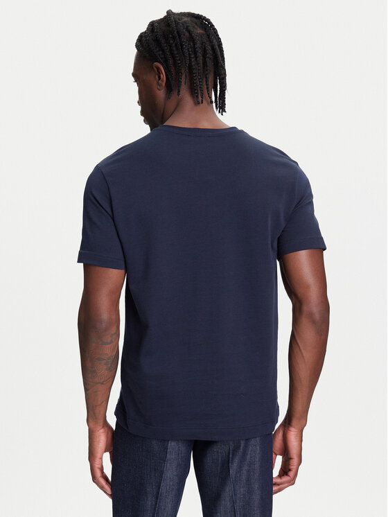 United Colors Of Benetton United Colors Of Benetton T-Shirt 3M4WU1088 Granatowy Relaxed Fit
