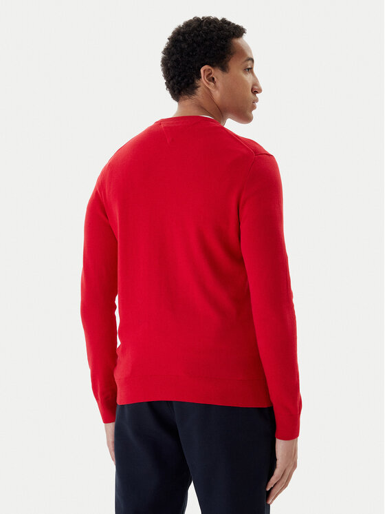 Tommy Hilfiger Tommy Hilfiger Sveter Essential Ssnl MW0MW39999 Červená Regular Fit