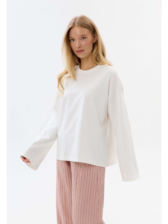 Mirons Mirons Longsleeve Print Biały Regular Fit