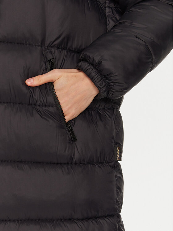 Napapijri Napapijri Žieminė striukė A-Box Logo NP0A4HZ3 Juoda Regular Fit