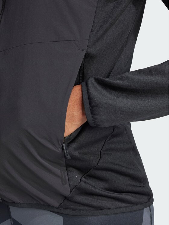 adidas adidas Bluza Terrex Xperior Climawarm+ Wind Light Fleece Hooded Czarny Slim Fit