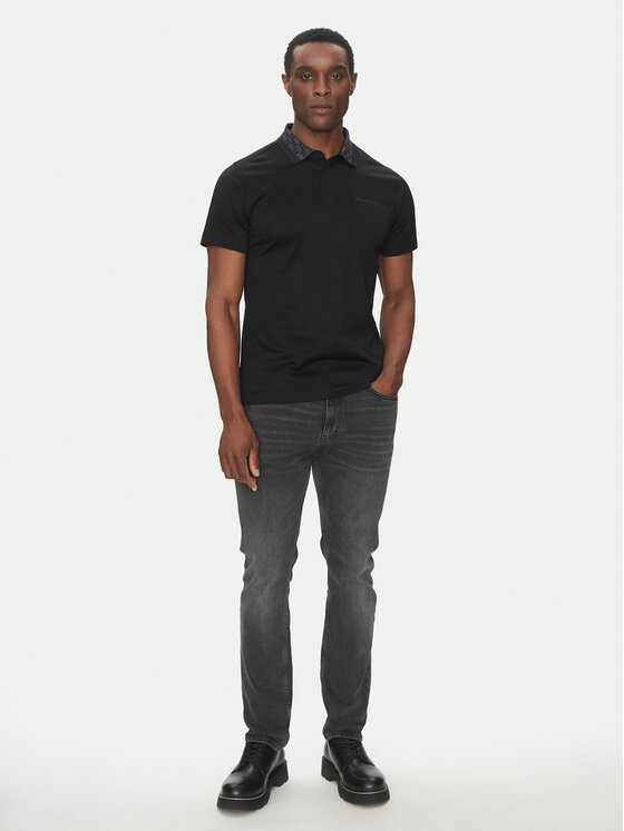 KARL LAGERFELD KARL LAGERFELD Polokošeľa 745001 552200 Čierna Slim Fit