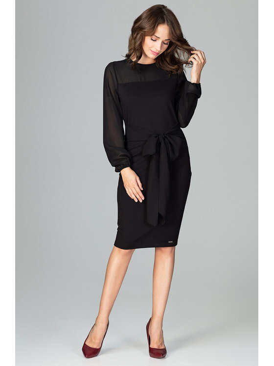 Lenitif Lenitif Vestito K494 Nero Regular Fit