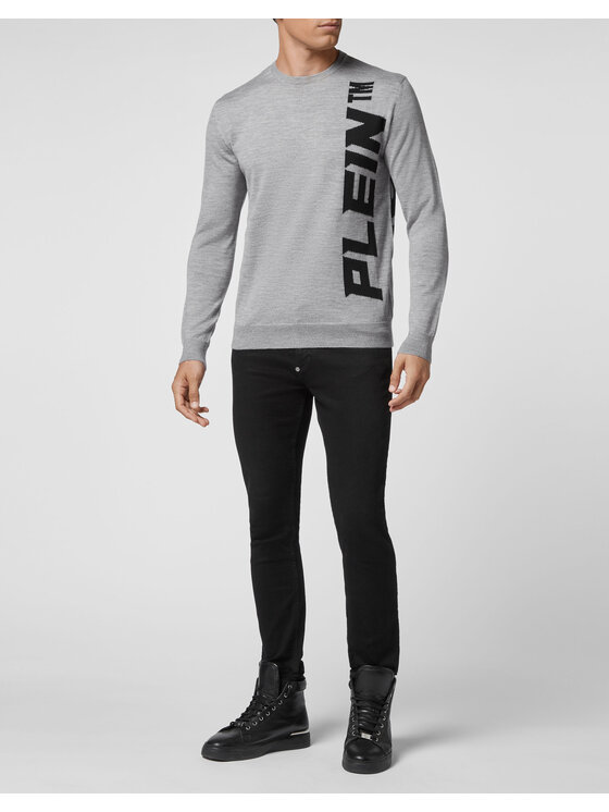 PHILIPP PLEIN PHILIPP PLEIN Longsleeve 1647 Grigio Regular Fit