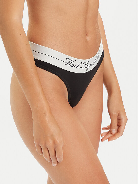 KARL LAGERFELD KARL LAGERFELD Kalhotky string A1W47095 Černá