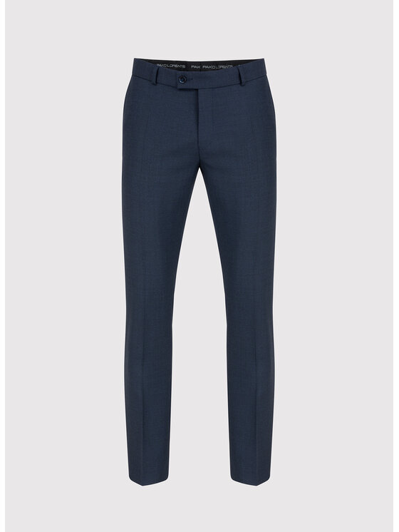 Pako Lorente Pako Lorente Spodnie garniturowe P24SF-6G-026 Granatowy Super Slim Fit