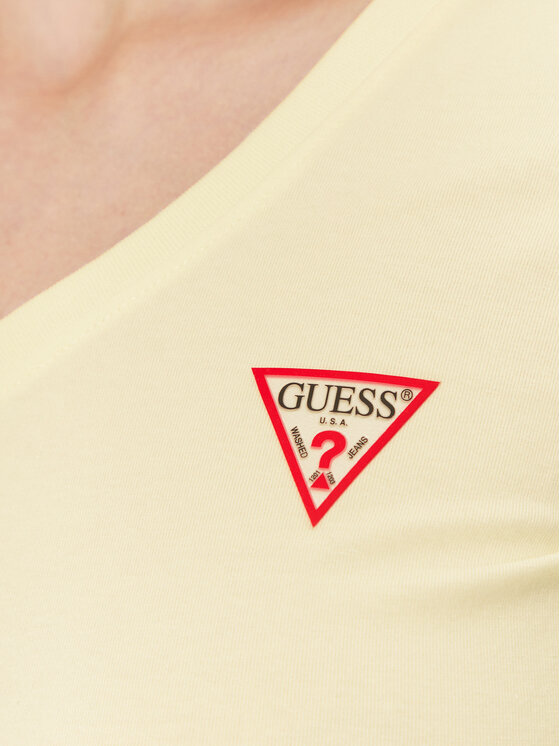 Guess Guess T-shirt W2YI45 J1314 Giallo Slim Fit