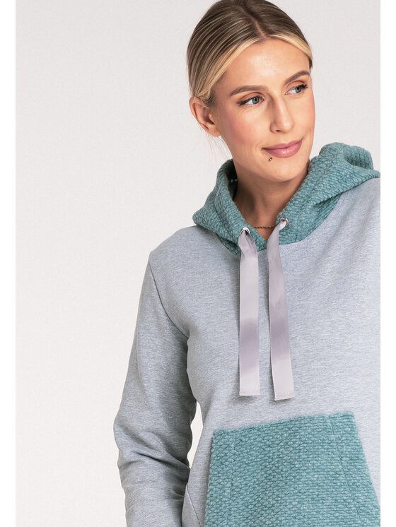FIGL FIGL Mikina M1045 Zelená Regular Fit