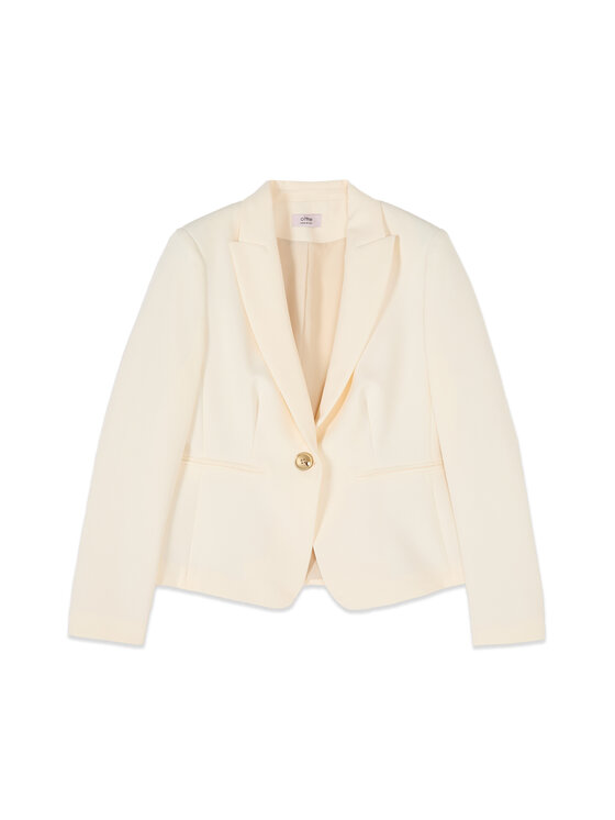 Oltre Oltre Marynarka Q047R004680N021 Biały Slim Fit