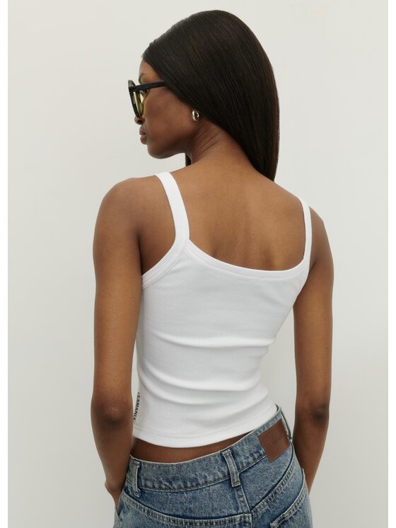 La Mania La Mania Top TESSA WHITE Bianco Classic Fit